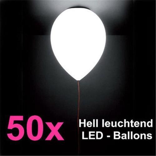 Ballons 50x LED blanches pour ballons Anniversaire de Noël Wedding ... on Productcaster.