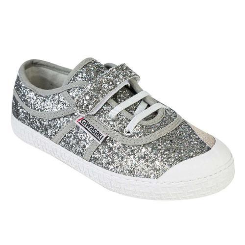 Kawasaki Glitter Kids Shoe W/Elastic K202586 8889 Silver - T30 on Productcaster.