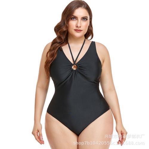 Grosse Femme Une Pièce Maillot De Bain Pour Femme Couleur Unie Creu... on Productcaster.