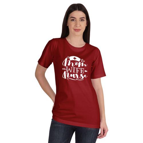 Inkmeso Le Cou De L'quipage Fminin Mom Wife Nurse T-Shirt De Coton ... on Productcaster.