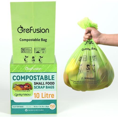 Couvercle plat - 10 litres Lot de 150 sacs poubelle compostables ex... on Productcaster.