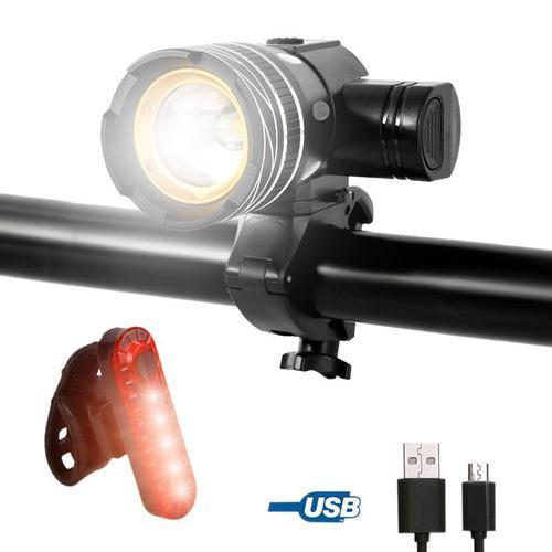 Type1 Avec Feu Arrière - 15000lm Lampe De Vélo T6 Led Usb Ligne Lum... on Productcaster.