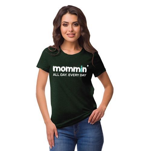 Inkmeso Mommin All Day Every Day T-Shirt Graphique Casual Manches C... on Productcaster.