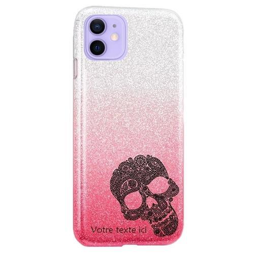 Coque Iphone 12 Et 12 Pro Paillettes Rose Tie Mort Dentelle Noire P... on Productcaster.