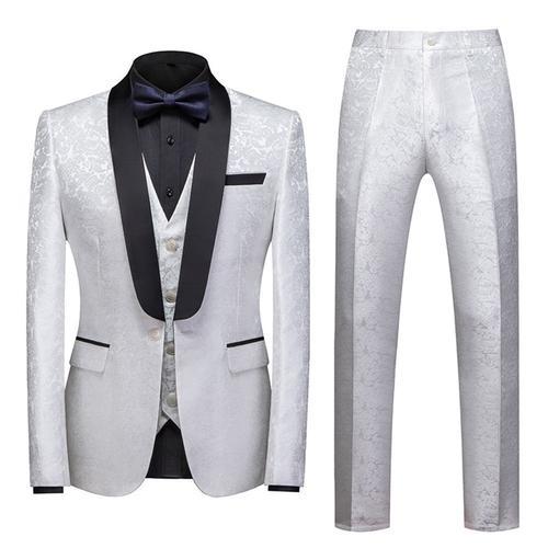 Costume Homme 3 Pièces Mariage Business Slim Fit Smoking Simple Poi... on Productcaster.