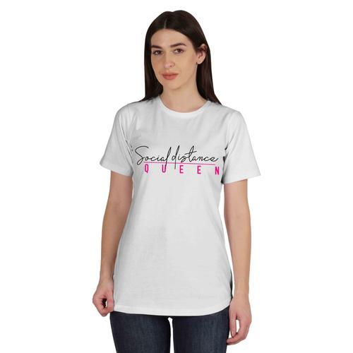 Inkmeso Social Distance Queen T-Shirt Graphique Femmes Manches Cour... on Productcaster.