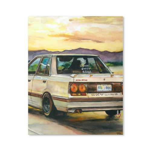 Canevas imprimer Peinture aquarelle Nissan Skyline par Paris Lomé S... on Productcaster.