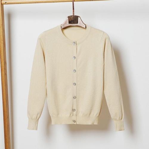 Nouveau 2020 Col Rond À Manches Longues Tricoté Cardigan Femmes Min... on Productcaster.