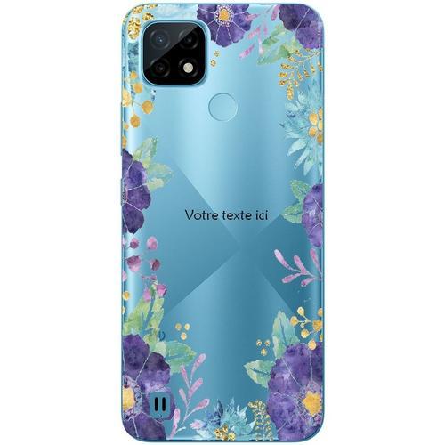 Coque Realme C21 Fleur 15 Violet Personnalisee on Productcaster.