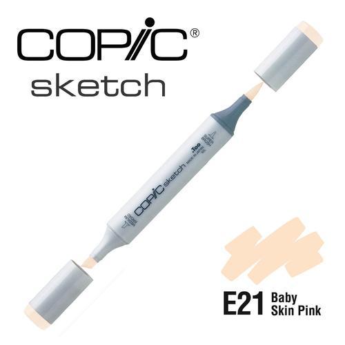 Marqueur À L'alcool Copic Sketch E21 Baby Skin Pink on Productcaster.