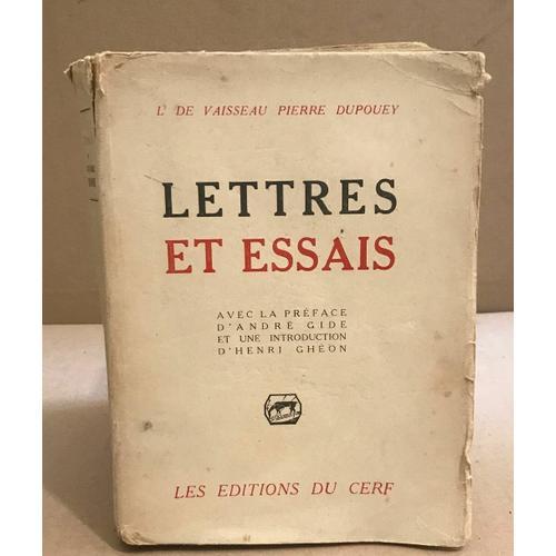 Lettres Et Essais / Préface D'andre Gide Et Une Introduction D'henr... on Productcaster.