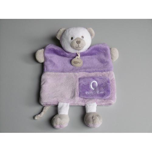 Doudou Plat Ours Violet Mauve Marionnette O Comme Ours Babynat Baby... on Productcaster.