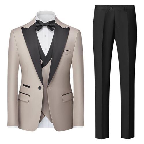 Costume Homme 3 Pièces Grande Taille En Slim Fit Grande Vêtements M... on Productcaster.