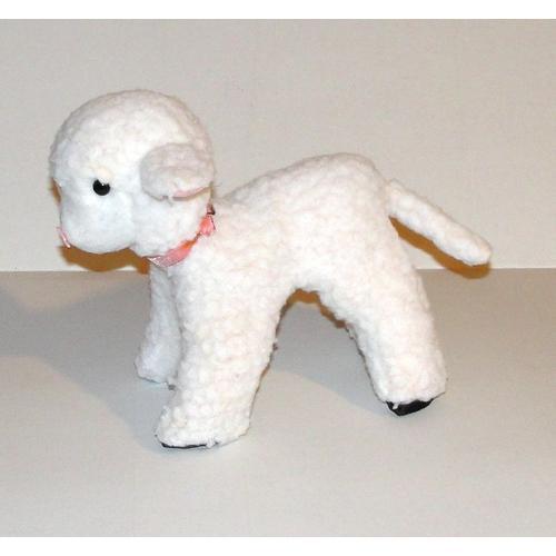 Peluche Mouton Boulgom Vintage Fleur Rose Au Museau Rare Doudou Mou... on Productcaster.