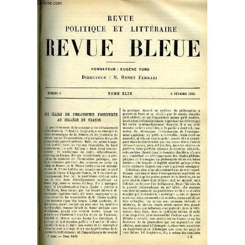 Revue Bleue - Revue Politique Et Litteraire 28e Annee N° 6 - Une Ch... on Productcaster.