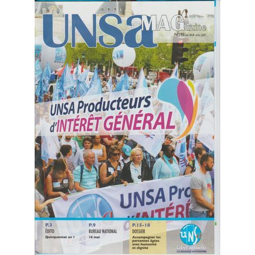 Unsa Magazine N° 193 Juin 2018 on Productcaster.