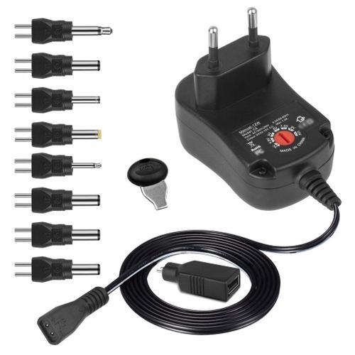 Alimentation électrique réglable 3-12V 12W, avec embouts USB cc, ch... on Productcaster.