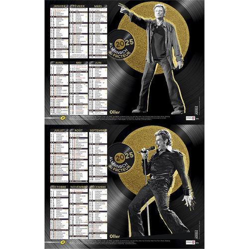 Calendrier Johnny Hallyday En Concert 2 La Poste 2025 on Productcaster.