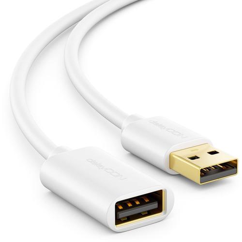 Blanc Blanc 0,5m USB 2.0 Haute Vitesse Cable D'extension USB A Conn... on Productcaster.