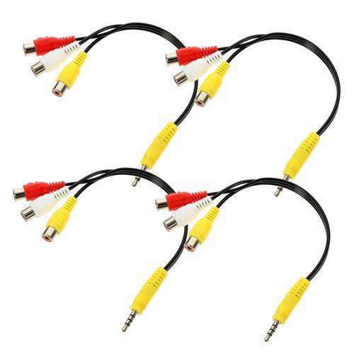 rouge blanc jaunex2pcs 8 Pièces Cable Adaptateur Av Cable Audio 3 V... on Productcaster.