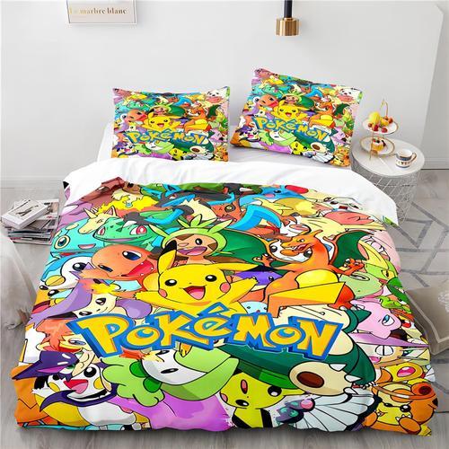 Housse De Couette Pokémon 220x240cm Jyhtk, Parure De Lit Extra Larg... on Productcaster.