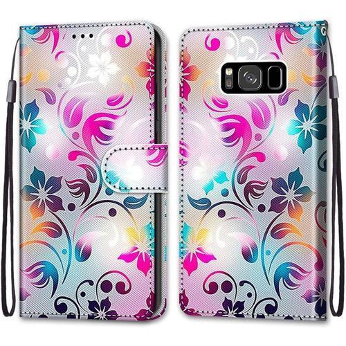 Coque Pour Samsung Galaxy S8, Etui En Cuir Pu Portefeuille Housse C... on Productcaster.