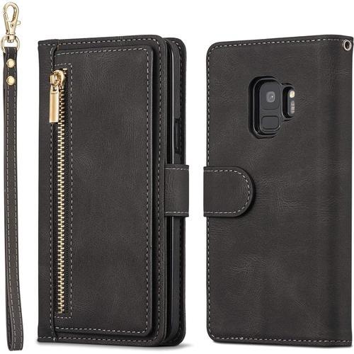 Etui Pour Samsung Galaxy S9, Coque En Cuir Premium Avec Porte-Carte... on Productcaster.