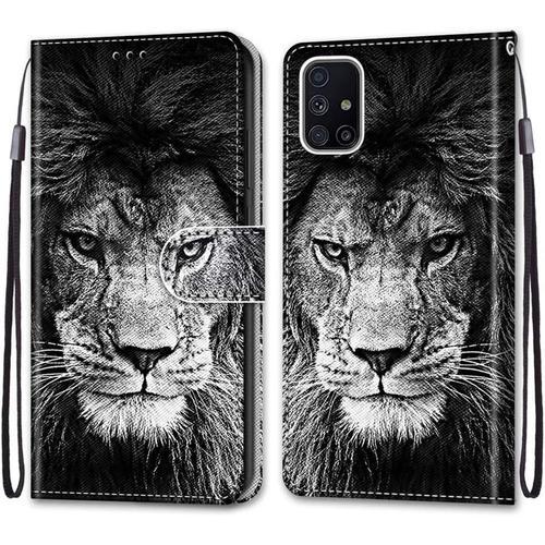 Coque Pour Samsung Galaxy M51, Etui En Cuir Pu Portefeuille Housse ... on Productcaster.