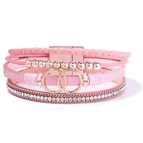 Bracelet En Cuir Tissé Multicouche Pour Femmes,17 Styles,Couleurs A... on Productcaster.