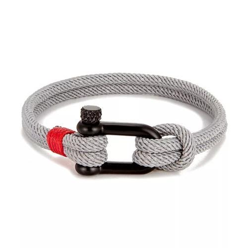 Bracelet De Survie En Forme De U En Acier Inoxydable Noir Pour Homm... on Productcaster.