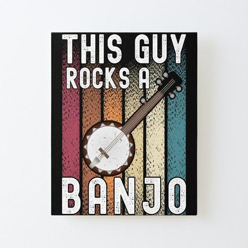 Canevas imprimer Fier joueur de banjo Musique folk vintage Impressi... on Productcaster.