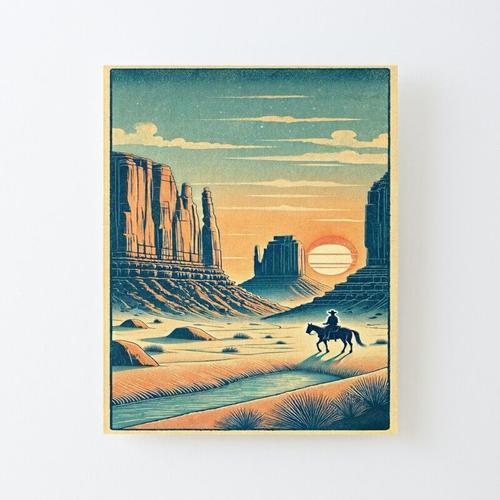 Canevas imprimer Monument Valley Coucher de Soleil Style Ukiyo-e Im... on Productcaster.