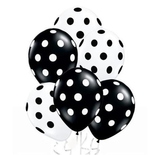 10pc noir blanc - Ballons en Latex à pois 12 pouces 10 pièces/lot |... on Productcaster.