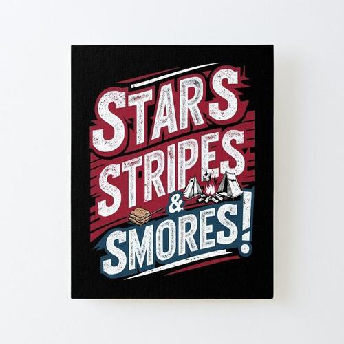 Canevas imprimer Prêt pour le 4 juillet : Stars, Stripes S'mores, I... on Productcaster.