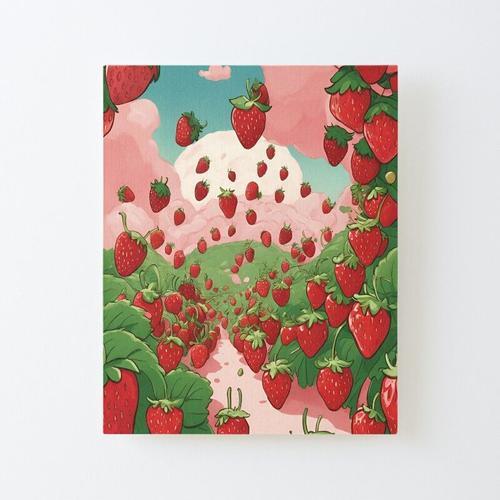 Canevas imprimer monde de la fraise Impression sur toile DIY instal... on Productcaster.