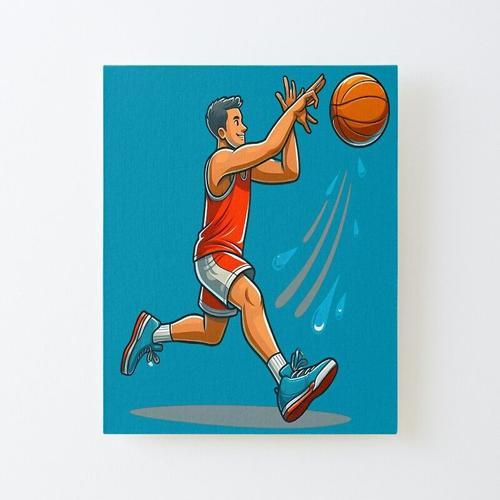 Canevas imprimer Joueur de dessins animés de basket-ball Impression... on Productcaster.