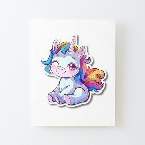 Canevas imprimer Illustration De Licorne Arc-en-ciel De Dessin Anim... on Productcaster.