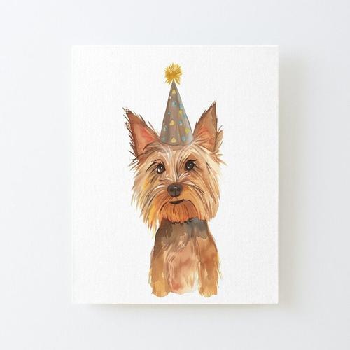 Canevas imprimer un joyeux anniversaire chien Yorkshire Terrier Imp... on Productcaster.