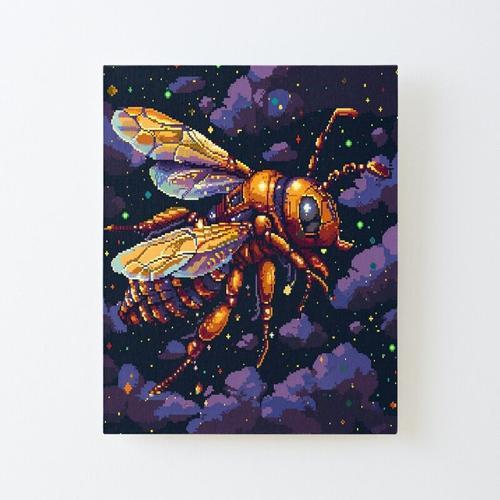 Canevas imprimer Pixel Art Cosmique Abeille Impression sur toile DI... on Productcaster.