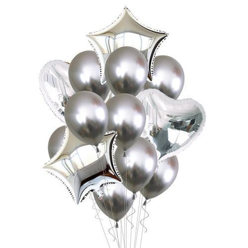 14pcs 2 - Ensemble De Ballons En Latex Avec Confettis Clairs, 14 Pi... on Productcaster.