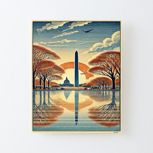 Canevas imprimer National Mall au coucher du soleil d'automne dans ... on Productcaster.