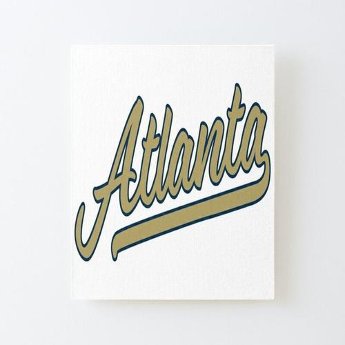 Canevas imprimer "ATLANTA" en Or/Marine pour Blanc Impression sur t... on Productcaster.