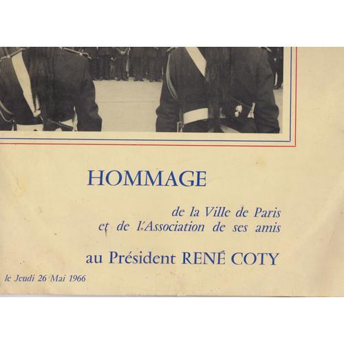 33 Rpm - Document Sonore - Hommage Au Président René Coty - 26 Mai ... on Productcaster.