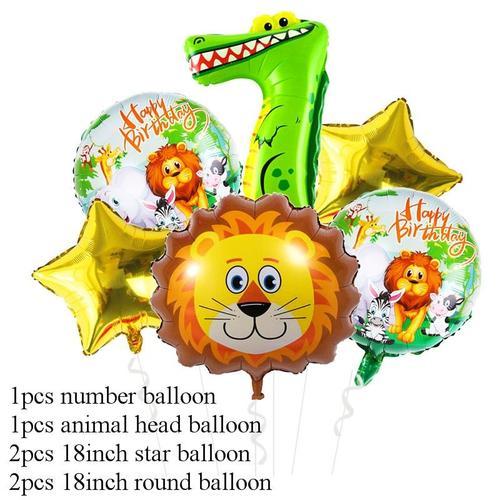 X6 Set-7 - Ballons D'anniversaire Thème Animal Zoo, Décoration Jung... on Productcaster.