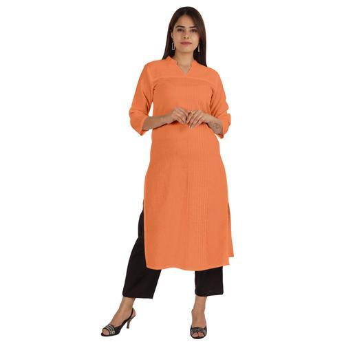 Moomaya Blouses Solid Pintuck Pour Femmes Indian Ethnique Kurti Cot... on Productcaster.