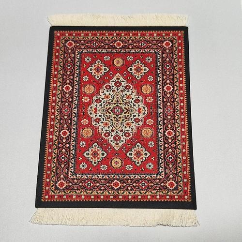 Tapis de souris avec frange,style rétro,motif tasse,ordinateur port... on Productcaster.