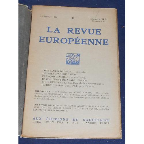 La Revue Européenne N°11 on Productcaster.