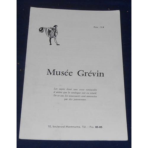 Programme Musée Grévin 1971 on Productcaster.