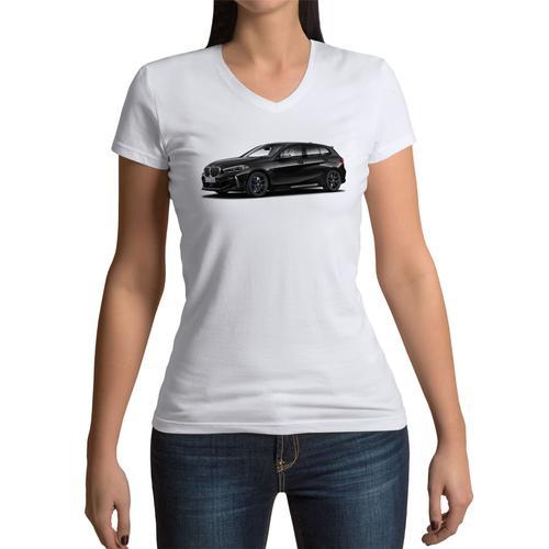 T-Shirt Femme Col V Voiture Allemande Moderne Sport Noir on Productcaster.