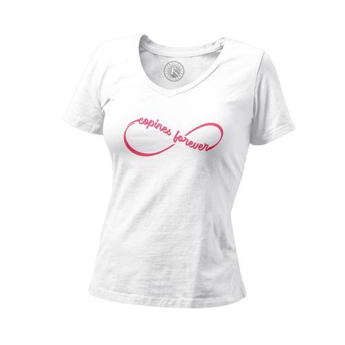 T-Shirt Femme Col V Copines Forever Moebius Cadeau Amie on Productcaster.